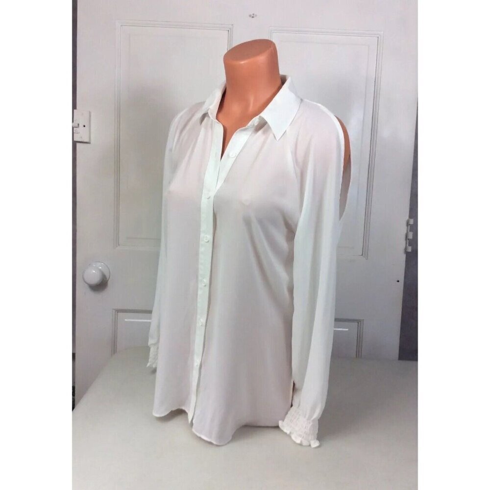 XOXO Cold Shoulder Blouse Shirt Womens Small